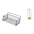 thumbnail image 1 of Cesta de almacenamiento colgante,Cesta de almacenamiento para gabinete organizador de pared colgante,Porta pajitas,Dispensador de pajitas con soporte de acrílico para mostrador,Organizador de, 1 of 8