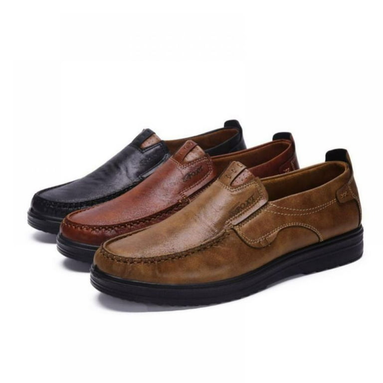 Mens Loafers Slip On Loafer Leather Casual Walking Shoes