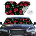 thumbnail image 2 of Haiem Cherry Car Windshield Sun Shade - Blocks UV Rays Sun Visor Protector, Sunshade to Keep Your Vehicle Cool, Universal Fit SUV Van Sedan-Medium, 2 of 7