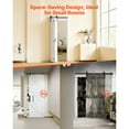 thumbnail image 3 of KFFKFF Bifold Barn Door, 24" x 84", MDF Bi-Fold Sliding Closet Doors, Header Board and Hardware Kit Included, H-Frame Space-Saving Design, Panels Need to Assemble, White, 3 of 9