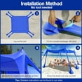thumbnail image 5 of Rhino Valley Beach Tent Sun Shelter, Canopy Tent Sun Shade UPF50+ Protection with 8 Sandbags 4 Stability Poles, Outdoor  Shade Canopy for Camping, Fishing,Indigo, 5 of 9