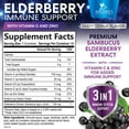 thumbnail image 3 of Elderberry Immune Support Gummies - 3X Strength Black Elderberry Gummy with Vitamin C, D3 and Zinc for Kids & Adults - Immune Health Support Supplement Gummy, Black Elder Berry Vitamins - 120 Gummies, 3 of 10