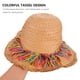 thumbnail image 3 of 1 sombrero de playa elegante con protección solar y borlas coloridas., 3 of 6