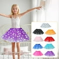 thumbnail image 2 of Children's Shaggy Skirt Mesh Dress with Ladybug Polka Dot Design - Cute & Playful for Girls, 2 of 9