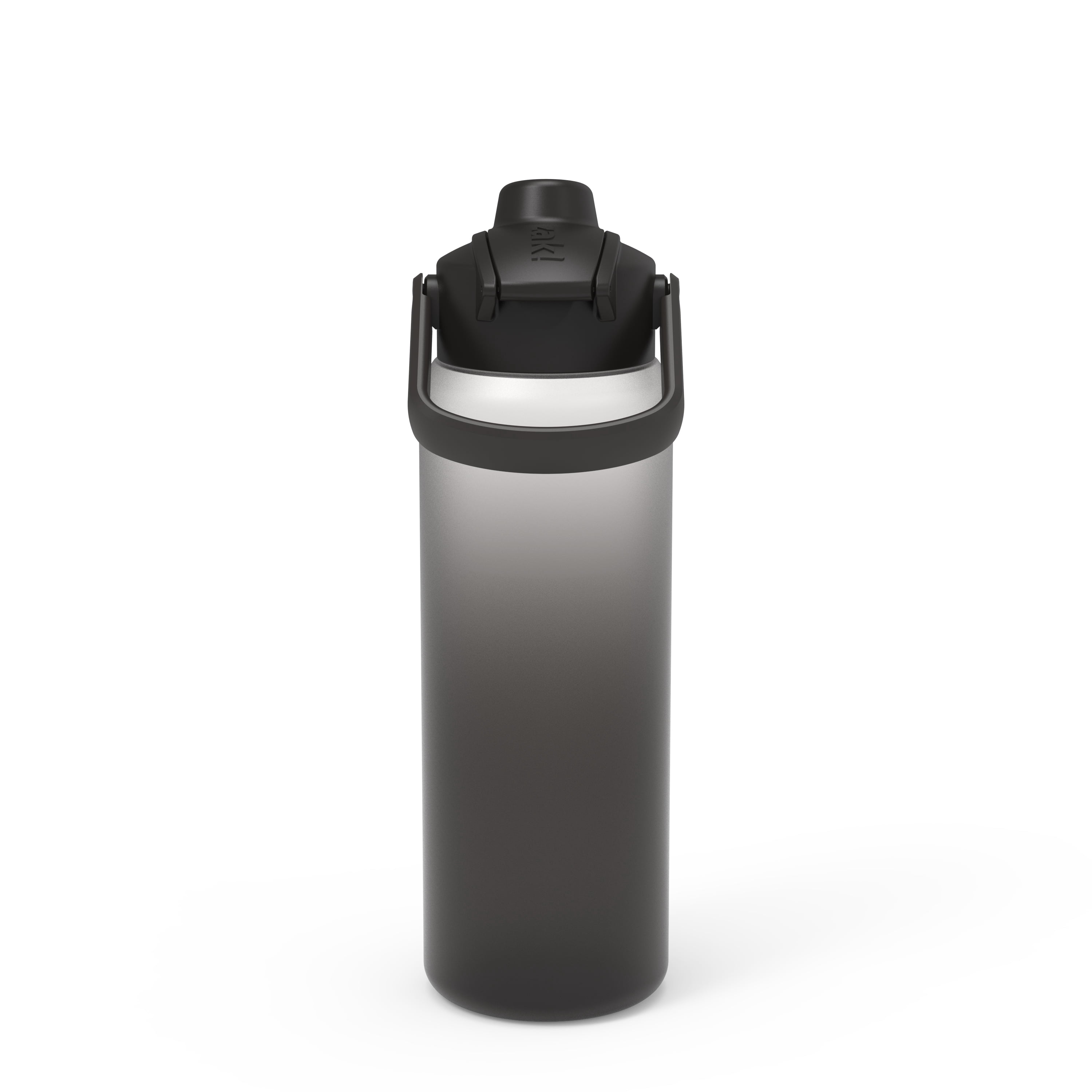 Zak Designs Soft Paint 32oz Durable Plastic Liberty Straw Water Bottle (Ombre Black)
