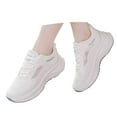 thumbnail image 3 of Womens Shoes,Lightweight Sneakers For Running Breathable Mesh Sports Shoes For Active Versatile Athletic Footwear For Everyday Use,Shoes for Women,White,7.5, 3 of 9