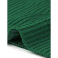 thumbnail image 5 of Agnes Orinda Women's Plus Size Halloween Outfits Sweater Cable Knit Turtle Neck Long Sleeve Ribbed Cuff Fall Winter Chunky Pullover Sweaters 2X Dark Green, 5 of 6