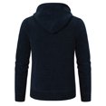 thumbnail image 2 of Mens Jacket Sweater Fashion Knitted Standing Neck Long Sleeve Mens Workout Jacket,Navy,3XL, 2 of 5