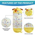 thumbnail image 2 of Saco de dormir para niños con almohada, saco de dormir 2 en 1 para niños, saco de dormir plegable con dibujos de animales, para que los niños jueguen y acampen (1 unidad, amarillo), 2 of 4