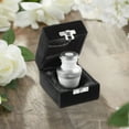 thumbnail image 6 of Reminded Small Cremation Memorial Urn for Human Ashes, White and Silver Miniature Keepsake Urn with Velvet Case, 6 of 6