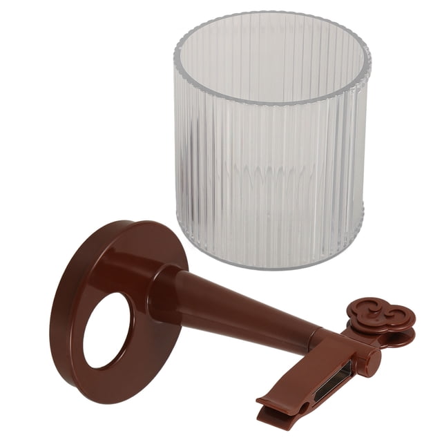 FUTUREORYY Limpiador De Pinceles Marrón Con Soporte Multifuncional Para Almacenamiento Y