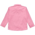 thumbnail image 4 of TiaoBug Little Boy's Button Down Oxford Shirt with Pocket Casual Tops Solid Color School Uniform Pink 5-6, 4 of 5