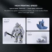 Creality K1 Series 3D Printers K1 Max/K1C/K1 600mm/s High Speed DIY 3D Printer Support 300℃ Printing Suit for ABS/PLA/PETG/PET/TPU/PA/ABS/ASA/PC/ PLA-CF/PA-CF/PET-CF Filaments-K1 Max 3D Printer