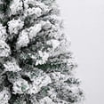 thumbnail image 4 of Ktaxon 6 FT Flocked Christmas Tree, Traditional Xmas Pine Tree Unlit, 1050 Tips Auto Open Structure, 4 of 6