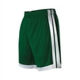 thumbnail image 2 of Alleson Athletic B35185004 Womens Single Ply Basketball Shorts, White & Black - Medium, 2 of 7