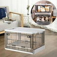 thumbnail image 3 of GUOOL Stackable Storage Boxes Organizing Tote with Wheels Clothing Secure Latching Buckles Nestable Moving Home White, 3 of 9