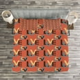 thumbnail image 3 of Ambesonne Dark Coral Quilted Bedspread Set 3 Pcs, Capital Love Words, King Size, Dark Brown Vermilion, 3 of 3