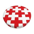 thumbnail image 1 of Disketp Red Cross 1 Funda Redonda para Taburete, Funda de Cojín para Silla de Bar Suave y Elástica-12 inch, 1 of 7