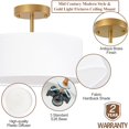 thumbnail image 2 of Ceiling Light Bargeni 13" Gold Semi Flush Drum 3-Light, 2 of 7