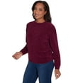thumbnail image 3 of Alfred Dunner Womens Petite  Classic Chenille Pullover Sweater, 3 of 6