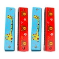 thumbnail image 1 of 4pcs Wooden Harmonica Double Row 16 Holes Melodica for Children (Random Color), 1 of 9