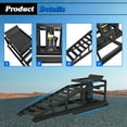 thumbnail image 5 of JoanKaren 2-Pack Hydraulic Car Ramps,11000lbs Heavy-Duty Steel Vehicle Ramps,Adjustable 9.3-14 Inch Height Portable Design Car Lift,Black, 5 of 8