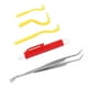 thumbnail image 4 of Juego de 5 unidades de pinzas para piojos de mascotas, Kit de herramientas de eliminación de pinzas para pulgas, eliminador de garrapatas para perros y gatos, pinza para pulgas amarilla, bolígrafo an, 4 of 12