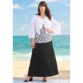 thumbnail image 5 of Roaman's Women's Plus Size Ultrasmooth Fabric Maxi Skirt, 5 of 5