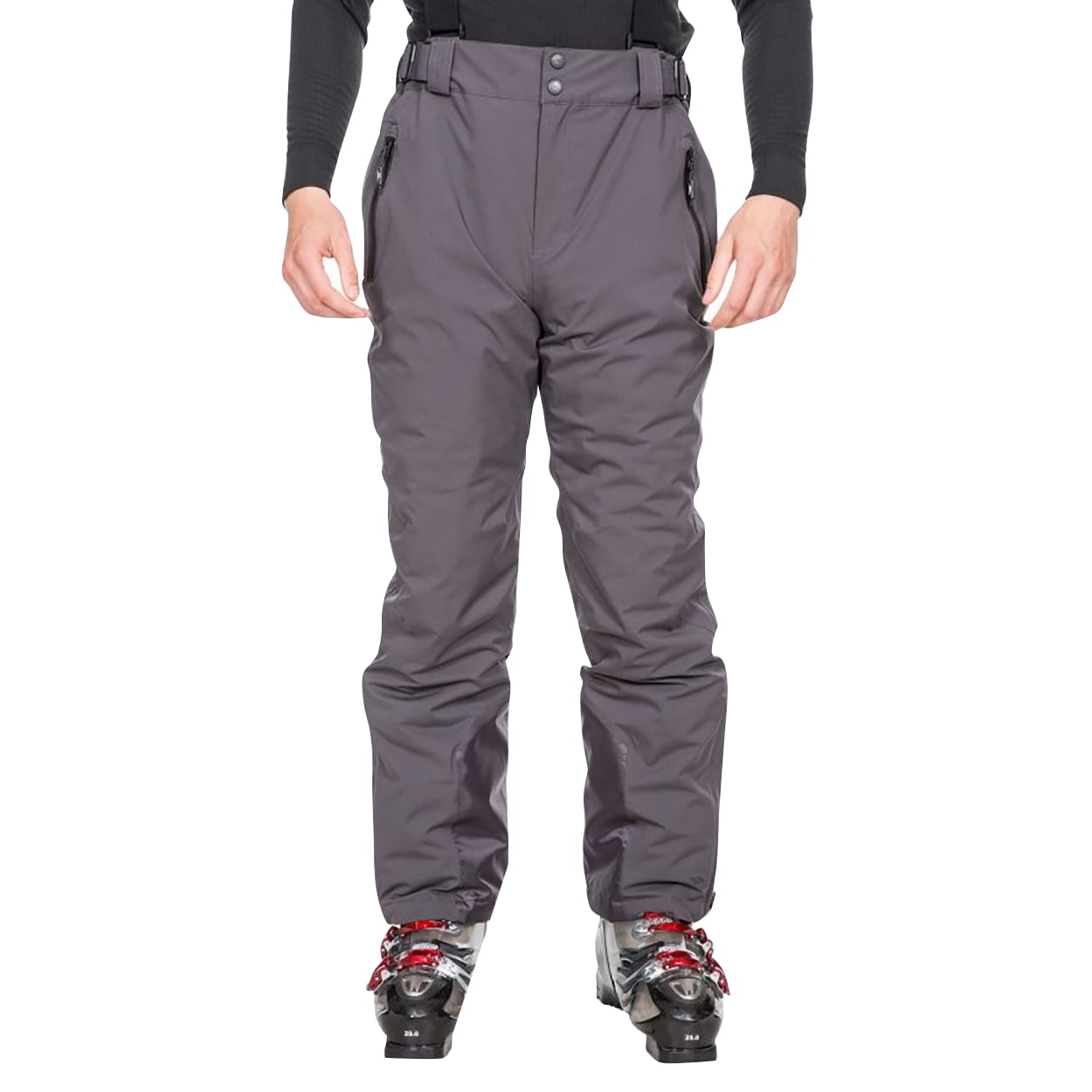 L Salopettes Snowboard Pants 5000 MM Storm Ski Snowboard Pants Men Dark Grey M 