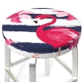 thumbnail image 3 of Naloa Pink Flamingos Round Bar Stool Cushion Cover 12-14 inch, Fits Kitchen, Office, Restaurant Chairs - 14 inch, 3 of 7