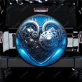 thumbnail image 1 of Mechanical Heart Design Polyester Universal Spare Wheel Tire Cover Custom Tire-Covers for Trailer RV SUV Truck Camper, 1 of 5