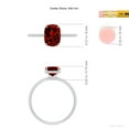 thumbnail image 5 of ANGARA Lab Grown 1.4 Ct Thin Shank Cushion Ruby Ring with Lab Diamond Accents for Women in 14K White Gold (Size-8x6mm) | July Birthstone, Anniversary, Jewelry Gift for Women | Lab-Grown Ruby Ring, 5 of 7