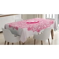 thumbnail image 1 of Ambesonne Ying Yang Tablecloth Rectangular Table Cover, , 52"x70", Pink, 1 of 3