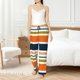 thumbnail image 4 of Fotbe Colorful Pastel Stripes Pantalones de Pijama para Mujer, Pantalones de Dormir, Pantalones Pj con Cordón y Bolsillos-3X-Large, 4 of 6