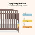 thumbnail image 6 of Dream On Me Odelle 5-in-1 Convertible Crib, Converts from Baby Crib to Toddler Bed, Day Bed, Kids Bed and Full Size Bed, Three Adjustable Mattress Height Positions, Baltic Amber, 6 of 7