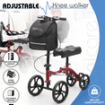 thumbnail image 6 of Monicare Folding Knee Scooter for Foot Injuries, Red, 6 of 11
