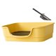thumbnail image 2 of Caja de arena para mascotas con tapa abierta y pala, tamaño jumbo, para gatos y perros de interior. amarillo, 2 of 9