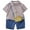 Khaki, variant on RTKFRFLM Boys Dinosaur Outfits 2 Piece Set Short Sleeve T Shirt And Shorts Fall Casual Play Toddlers Clothes Clothing Sets,Size 7-8 Years