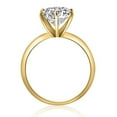 thumbnail image 2 of Pompeii Certified 2 1/2CT Lab Grown Diamond Solitaire Thin Engagement Ring 14k Yellow Gold, 2 of 7