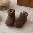 thumbnail image 2 of DMDUOU Gril's Faux Fur Snow Boots Sherpa Fleece Mid Calf Winter Boots Warm Ankle Booties with Flat Heel for Indoor Outdoor Brown 23, 2 of 8