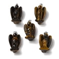 thumbnail image 1 of Natural Tiger Eye Pendants Angel Charms with Platinum Plated Alloy Snap on Bails 31~31.5x17~18x12mm Hole: 7.5x4mm, 1 of 3