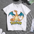 thumbnail image 3 of Camiseta de Pokémon para niños y niñas, camisa de manga corta con estampado de dibujos animados de Pikachu, ropa de verano, 3 of 4
