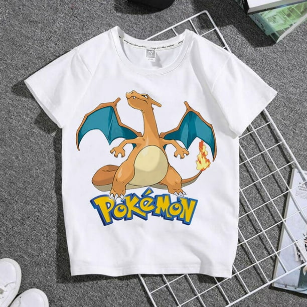 Camiseta de Pokemon para ninos y ninas camisa de manga corta con estampado de dibujos animados de Pikachu ropa de verano