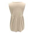 thumbnail image 5 of Camisas Para Mujer, Blusas, Blusas Con Botones, Cuello en V, Sin Mangas, Blusa Tipo Túnica Informal Odeerbi ODB139529, 5 of 5