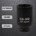 thumbnail image 4 of Dado de impacto profundo EGOFIX de 36 mm con encastre de 1/2" CR-MO, 4 of 7