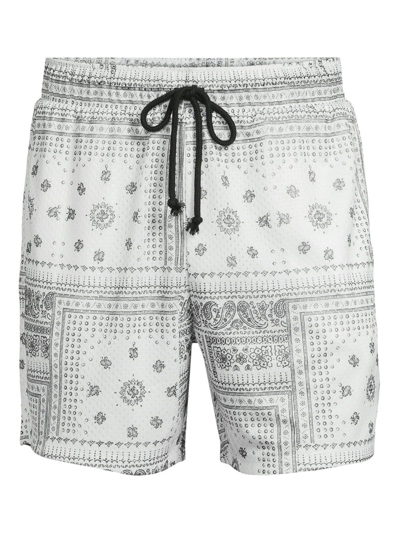 【ANGLAN】Ethnic Multi Banding Shorts Grayson Social men's Bandana Print Mesh Shorts - Walmart.com