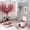 style-124, variant on 4Pcs Shower Curtain Set with Rugs Red Heart Truck Non-Slip Rugs And Toilet Mat Lid Rug Accessories Valentine Decorations Bathroom Shower Curtains Sets for Bathroom Decor 72inch X 72inch
