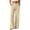 *Yellow, variant on ClodeEU Women's Striped High Waist Wide Leg Linen Pants,Casual Loose Trousers with Pockets Black,Women's Plus L