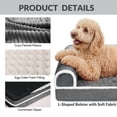 thumbnail image 3 of Exclusivo Mezcla Large Orthopedic Dog Bed, Luxury Striped Jacquard Pet Bed Sofa, Waterproof and Washable, 42"×28", Grey, 3 of 10