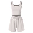 thumbnail image 4 of Womens Short Sets 2 Piece Set Sleeveless Tank Tops & Shorts Womens Summer Outfits Biker Short Set, 4 of 5